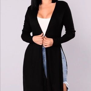 XS Black Fashion Nova Ribbed Cardigan